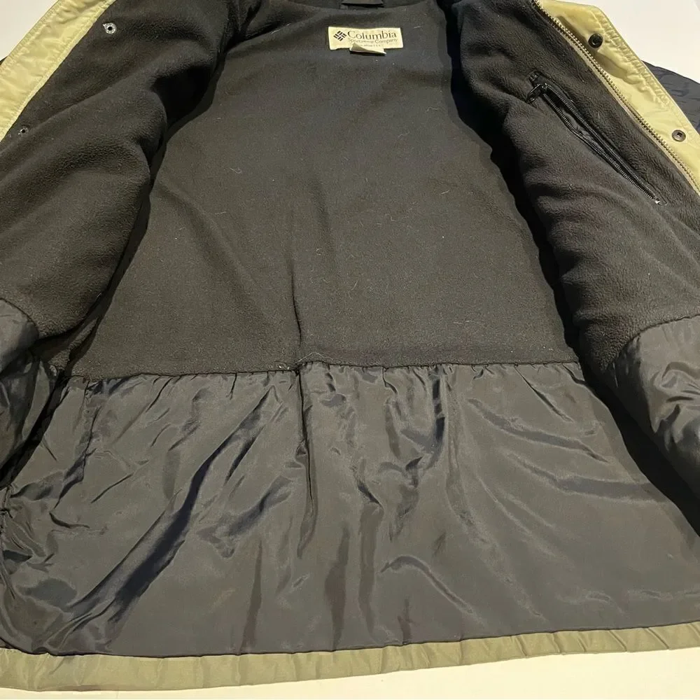 Columbia Men's Coat Large Black and Olive Green